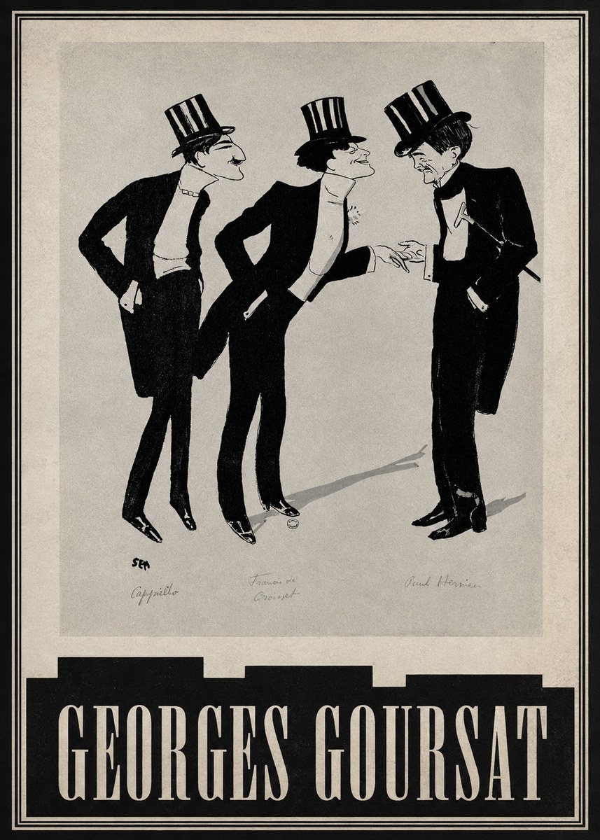 Georges Goursat Capiello, Francis De Croisset, Paul Hervieu No5 - Poszter
