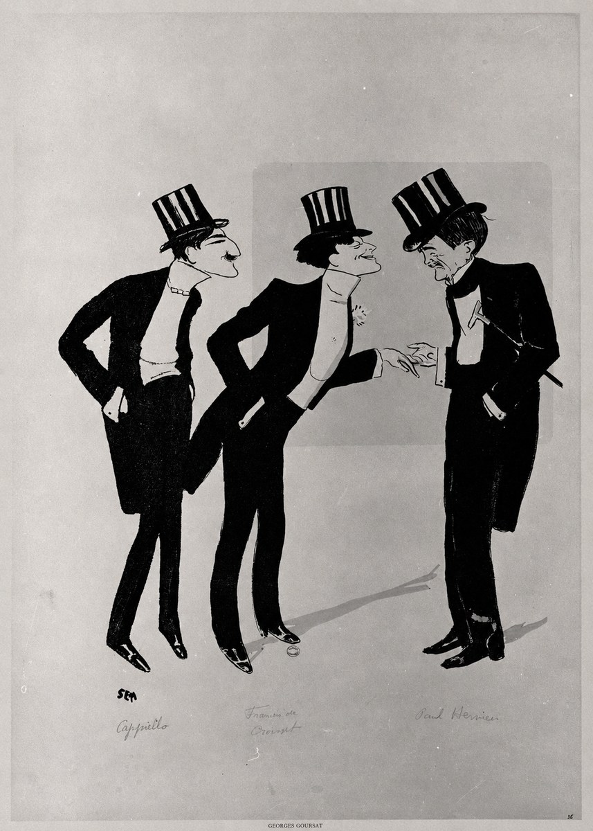 Georges Goursat Capiello, Francis De Croisset, Paul Hervieu No6 - Poszter