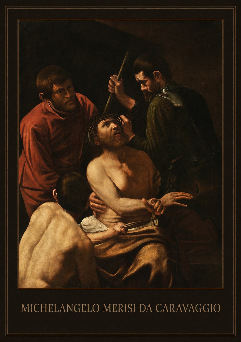 Michelangelo Merisi da Caravaggio Christ Crowned with Thorns No4 - Poszter