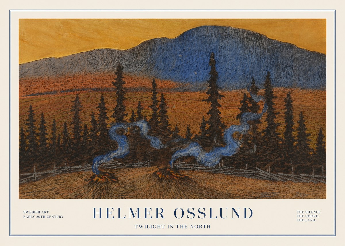 Helmer Osslund Twilight in the North No1 - Poszter