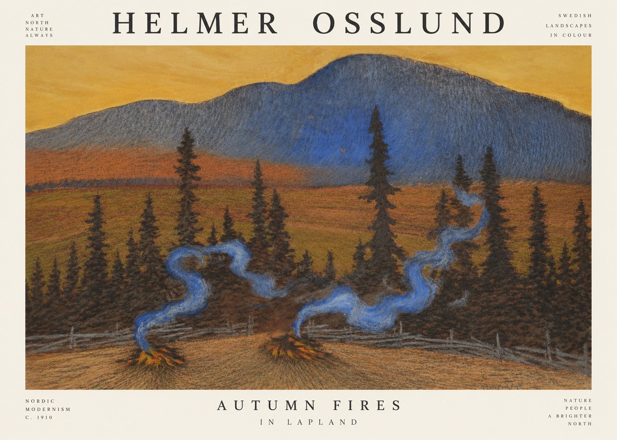 Helmer Osslund Twilight in the North No2 - Poszter