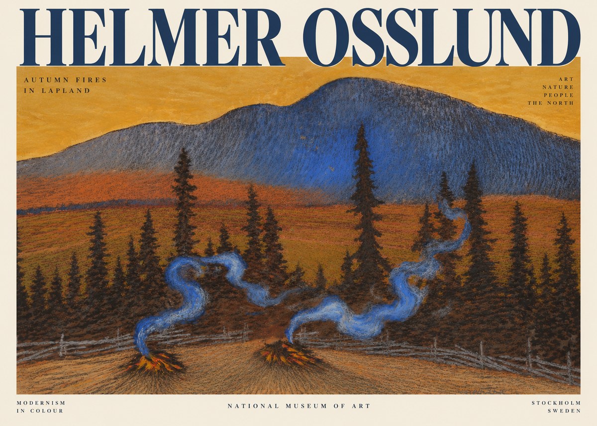 Helmer Osslund Twilight in the North No3 - Poszter