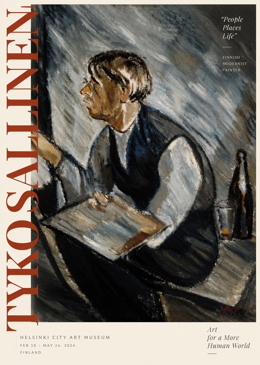 Tyko Sallinen The Artist at Work No6 - Poszter