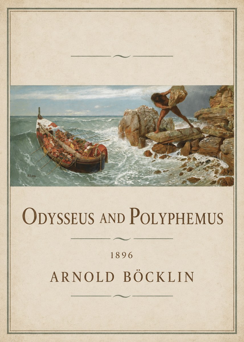 Arnold Böcklin Odysseus and Polyphemus No1 - Poszter