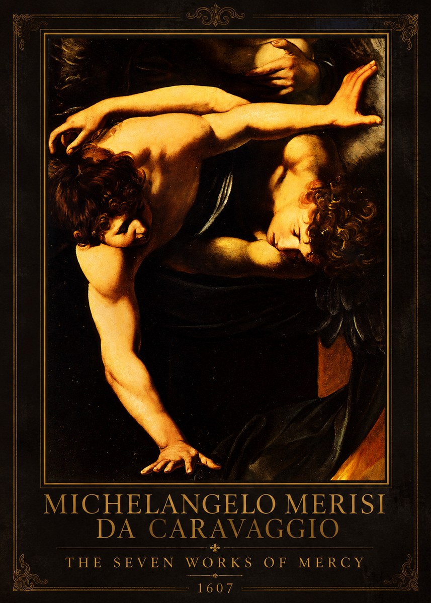 Michelangelo Merisi da Caravaggio The Seven Works of Mercy V No1 - Poszter