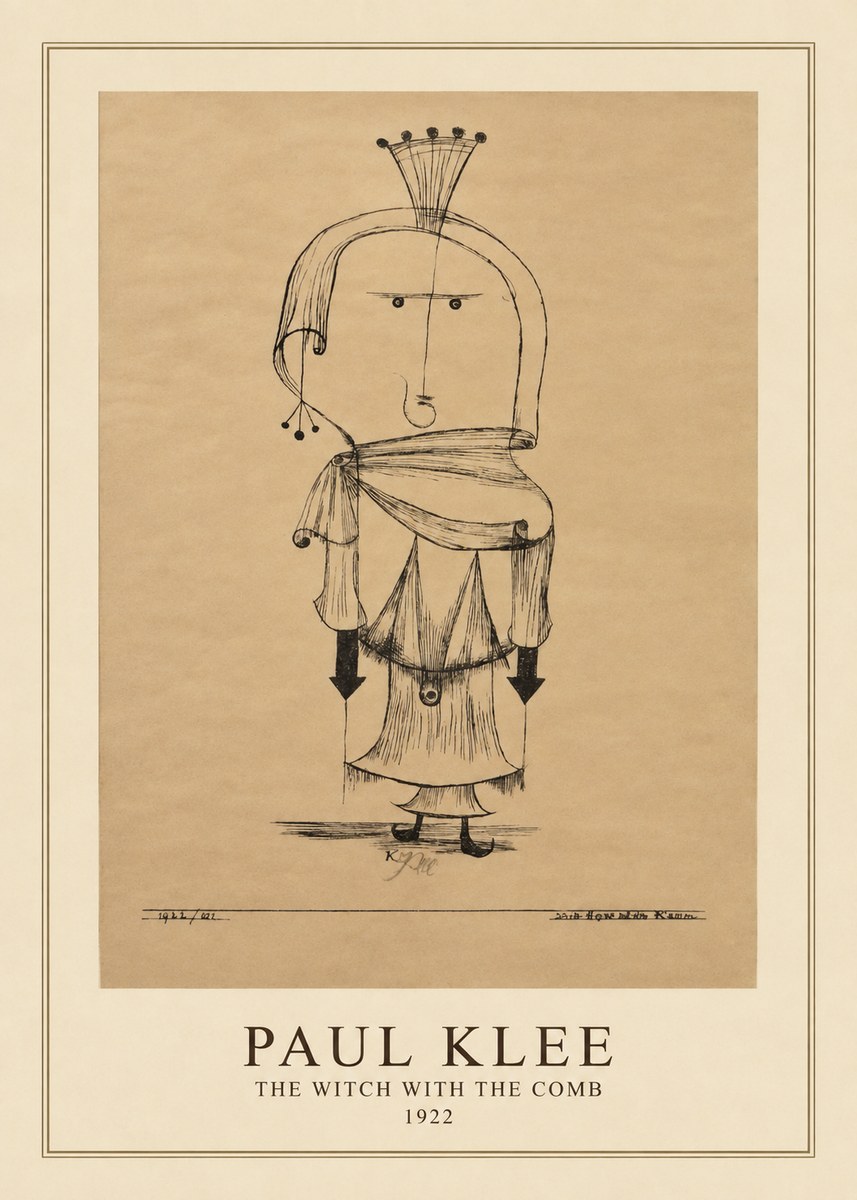 Paul Klee The Witch with the Comb No4 - Poszter