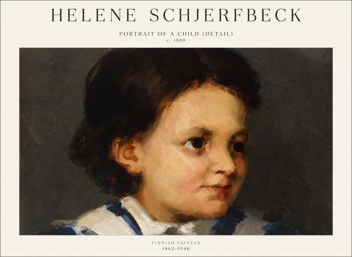 Helene Schjerfbeck Portrait of a Child (Detail) No1 - Poszter