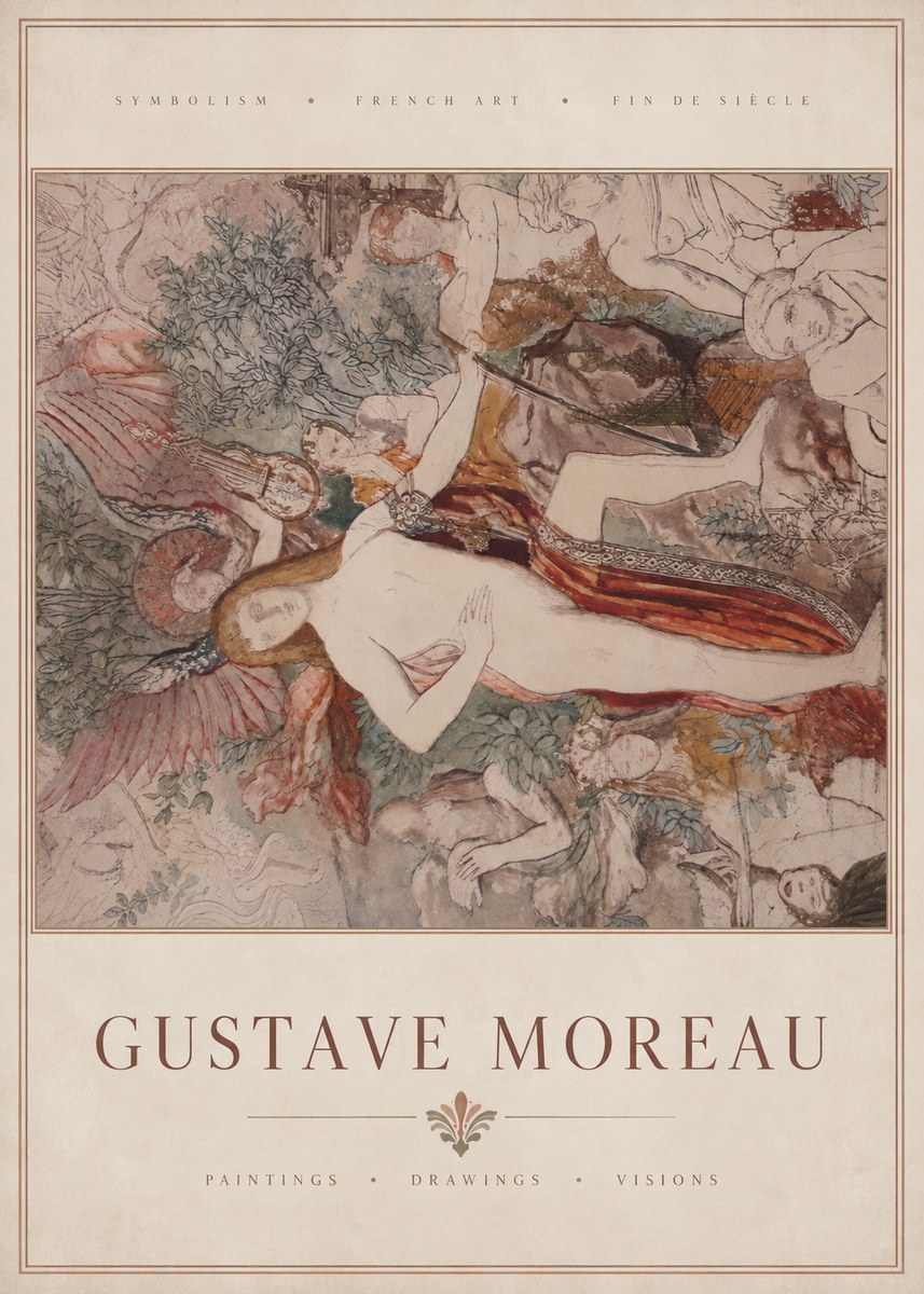 Gustave Moreau The Hymn to Beauty No3 - Poszter