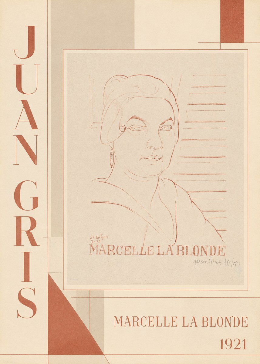 Juan Gris Marcelle La Blonde No2 - Poszter