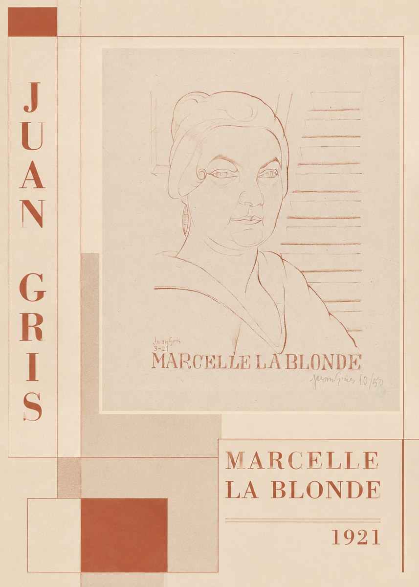 Juan Gris Marcelle La Blonde No3 - Poszter