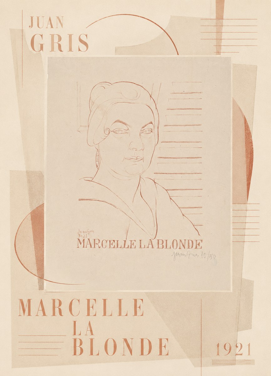 Juan Gris Marcelle La Blonde No6 - Poszter