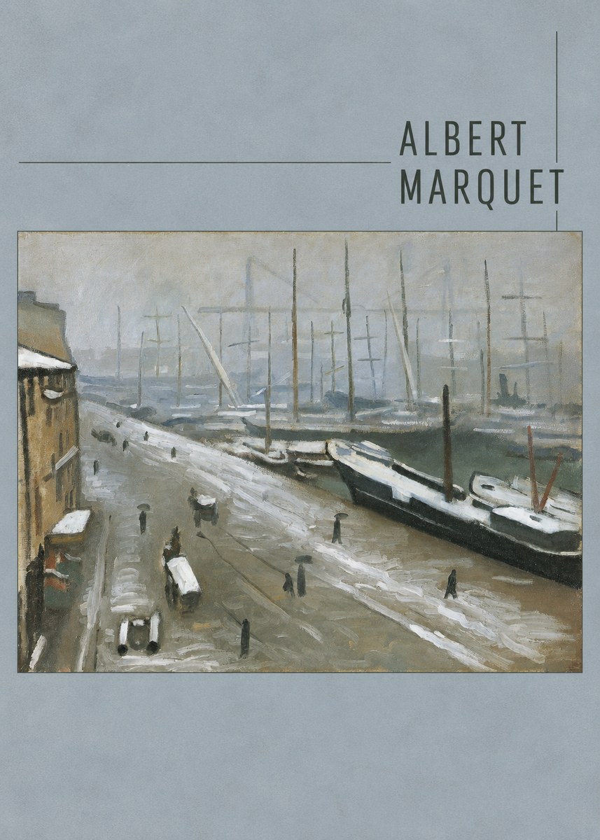 Albert Marquet Le Havre, Le Bassin Sous La Neige No4 - Poszter