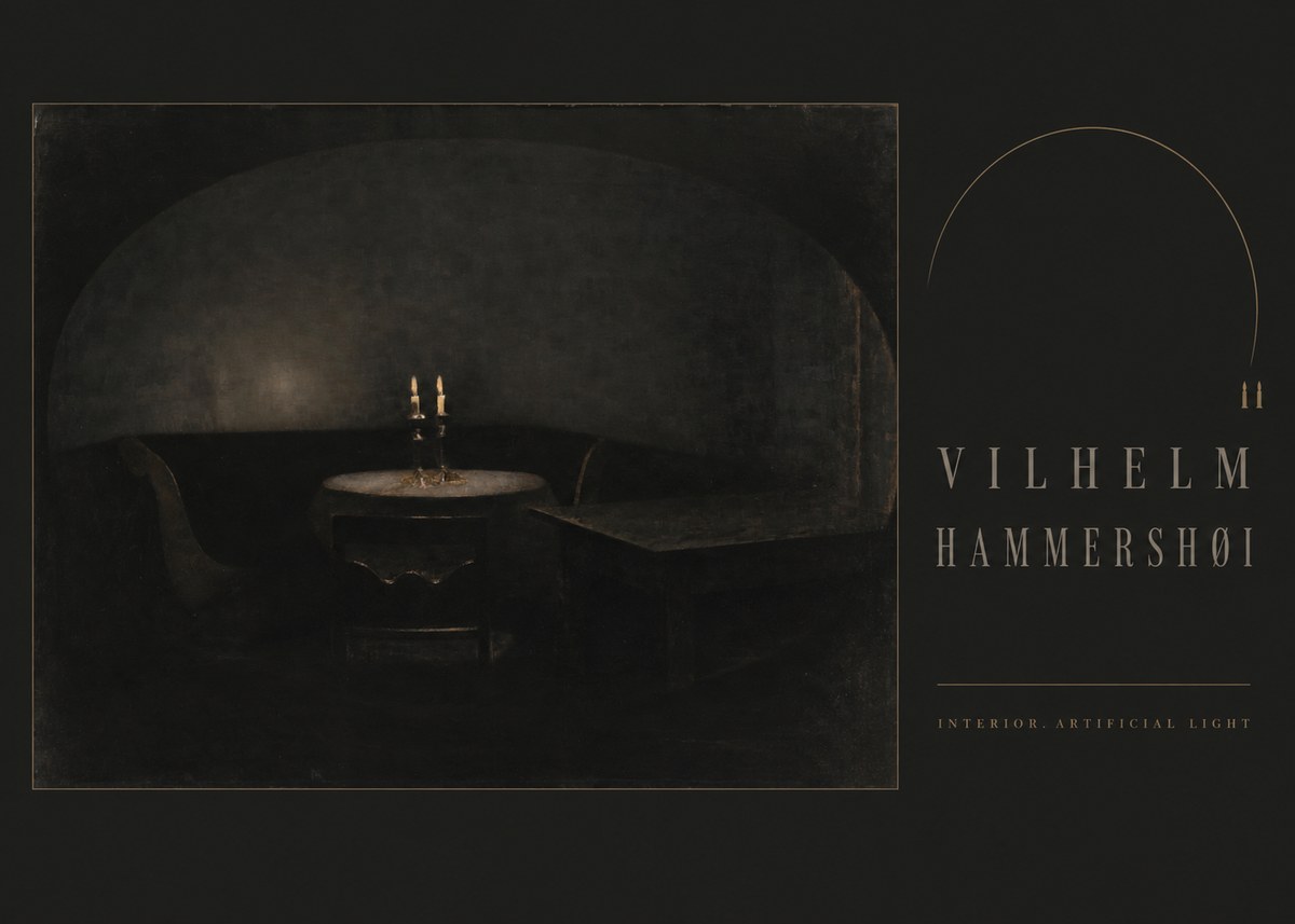 Vilhelm Hammershøi Interior. Artificial Light No4 - Poszter