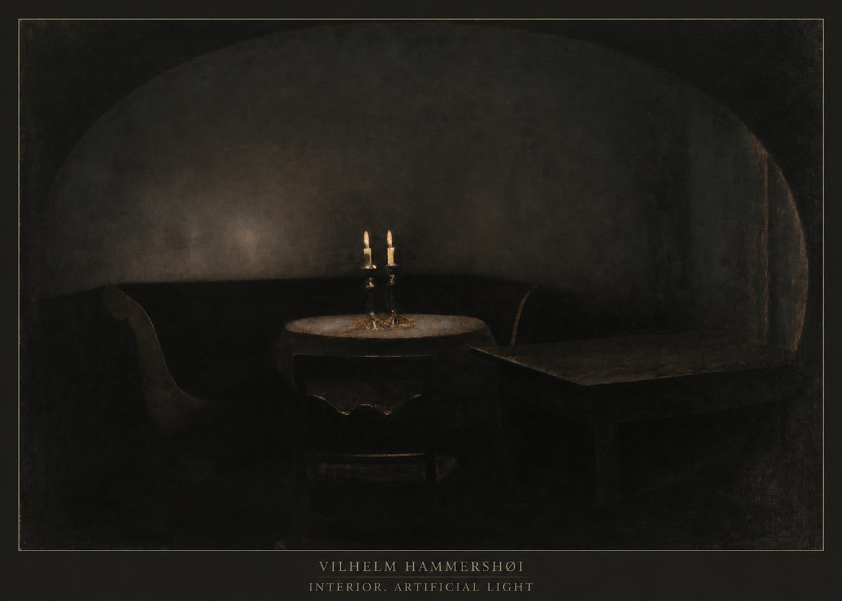 Vilhelm Hammershøi Interior. Artificial Light No5 - Poszter