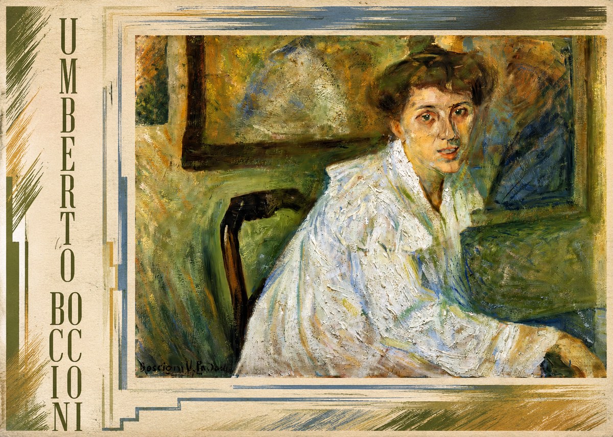 Umberto Boccioni Portrait of the Artist's Mother No4 - Poszter