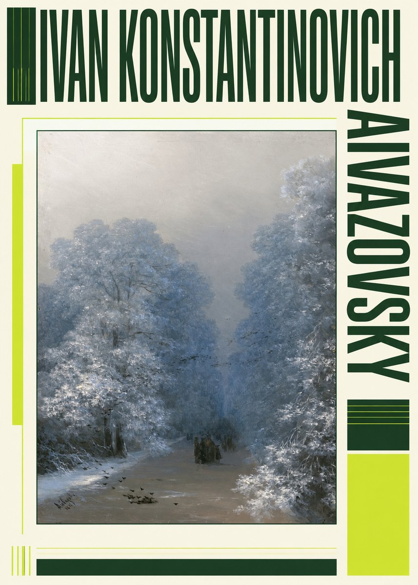 Ivan Konstantinovich Aivazovsky Winter Forest No6 - Poszter