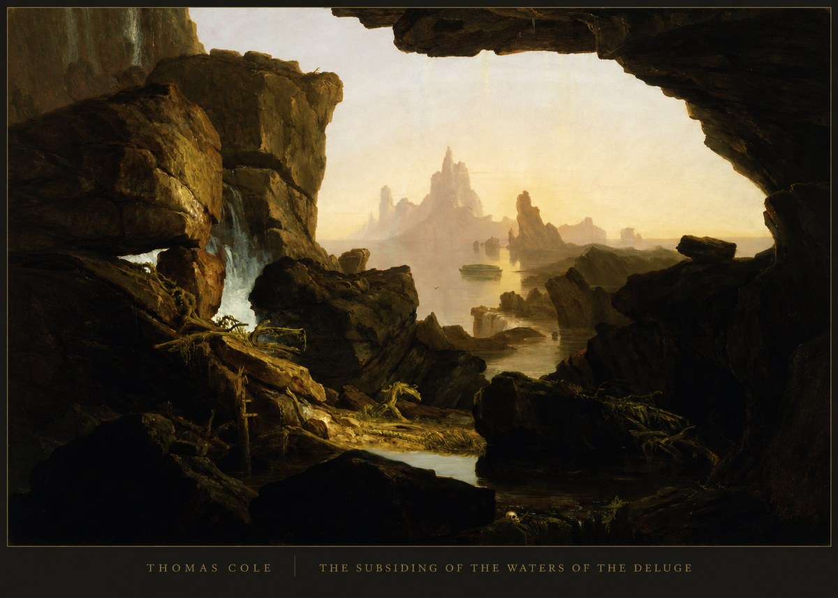 Thomas Cole The Subsiding of the Waters of the Deluge I No4 - Poszter
