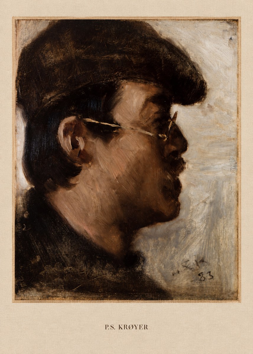 P.S. Krøyer Self-portrait with a Cap No5 - Poszter