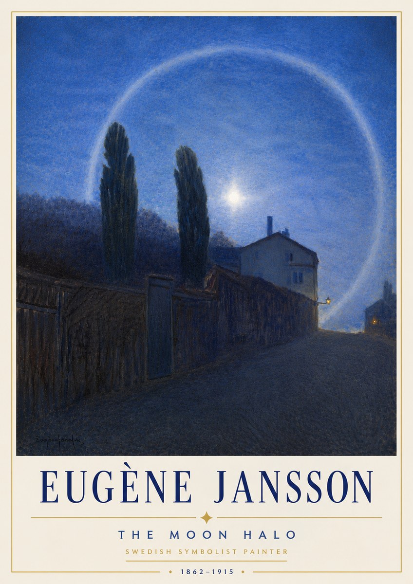 Eugène Jansson The Moon Halo No5 - Poszter