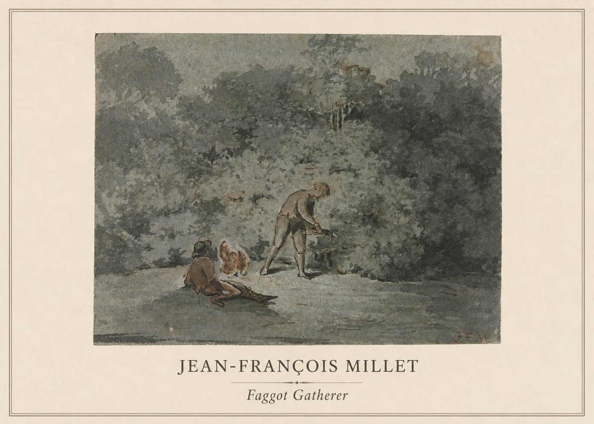 Jean-François Millet Faggot Gatherer No1 - Poszter