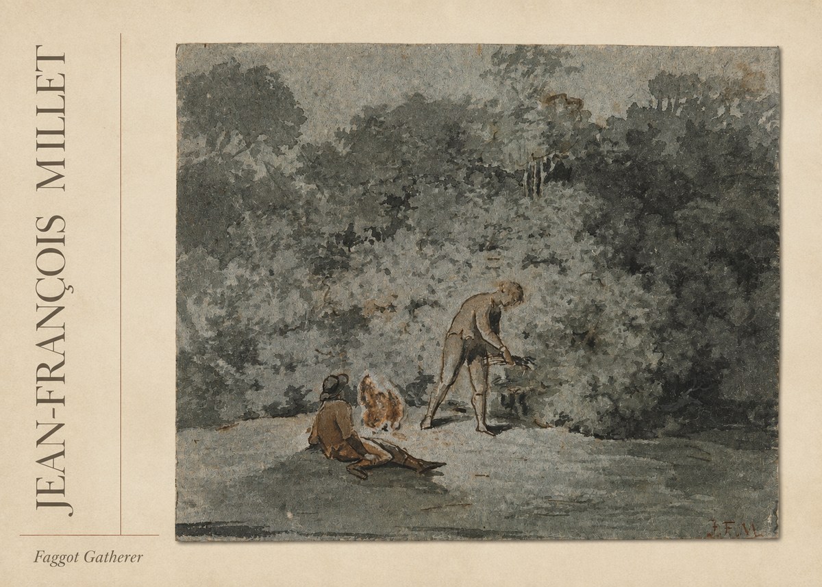 Jean-François Millet Faggot Gatherer No2 - Poszter