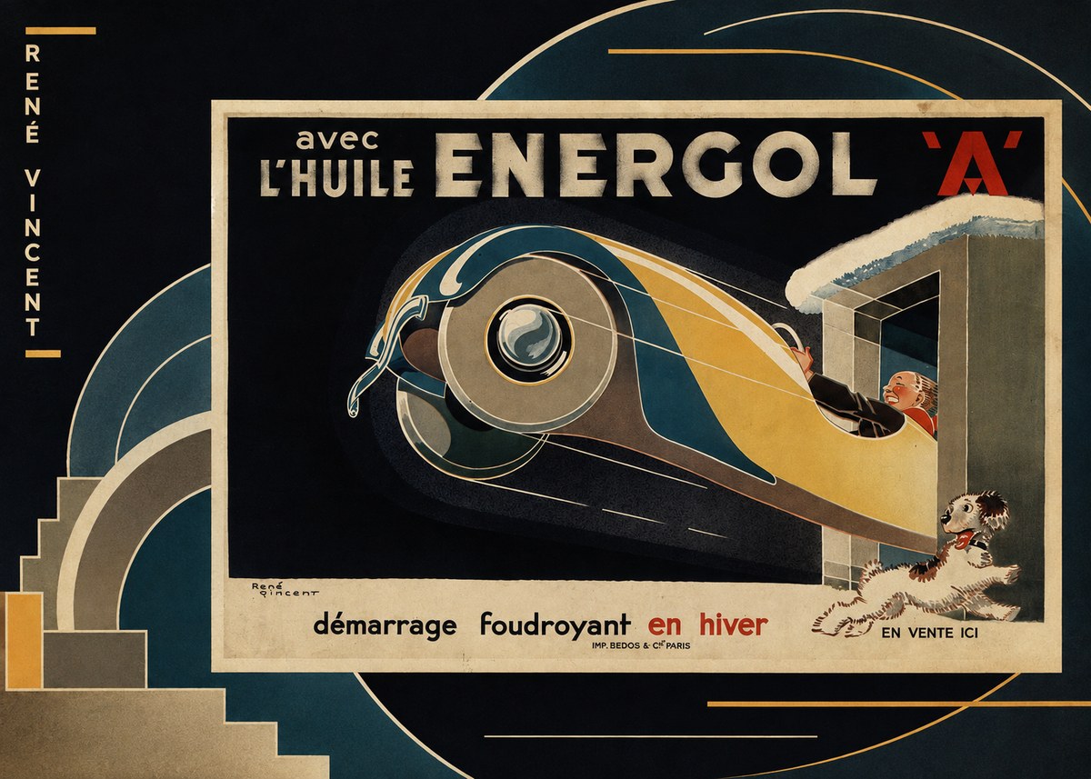 René Vincent Energol 'A' No4 - Poszter