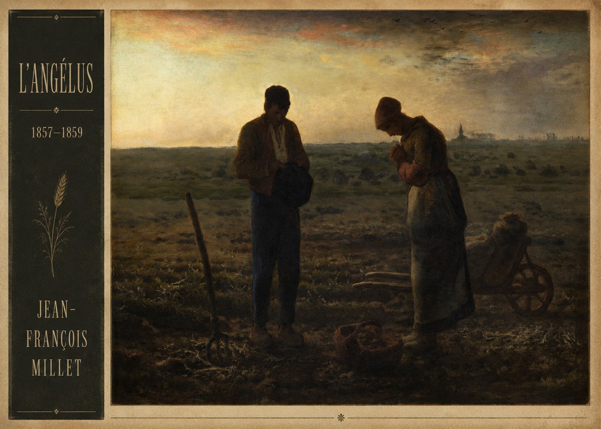 Jean-François Millet L'angélus III No2 - Poszter