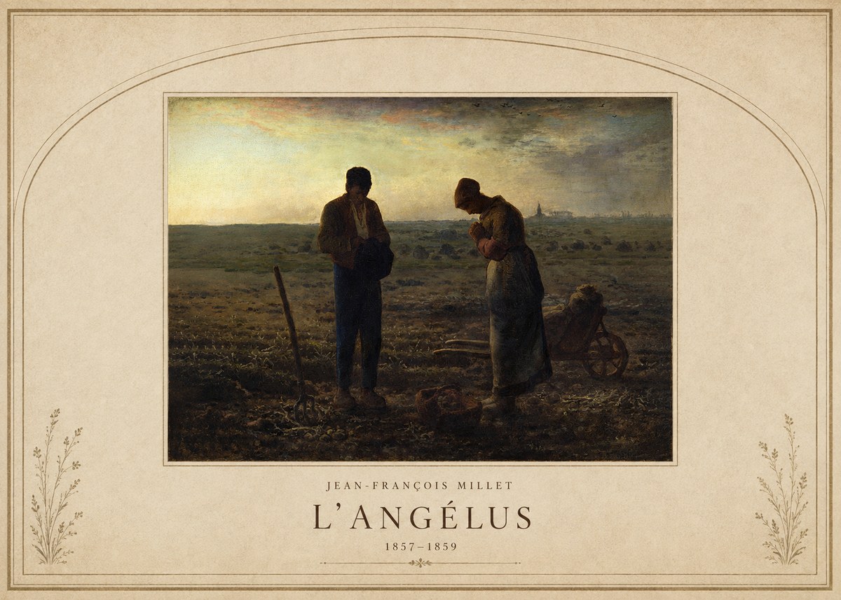 Jean-François Millet L'angélus III No4 - Poszter