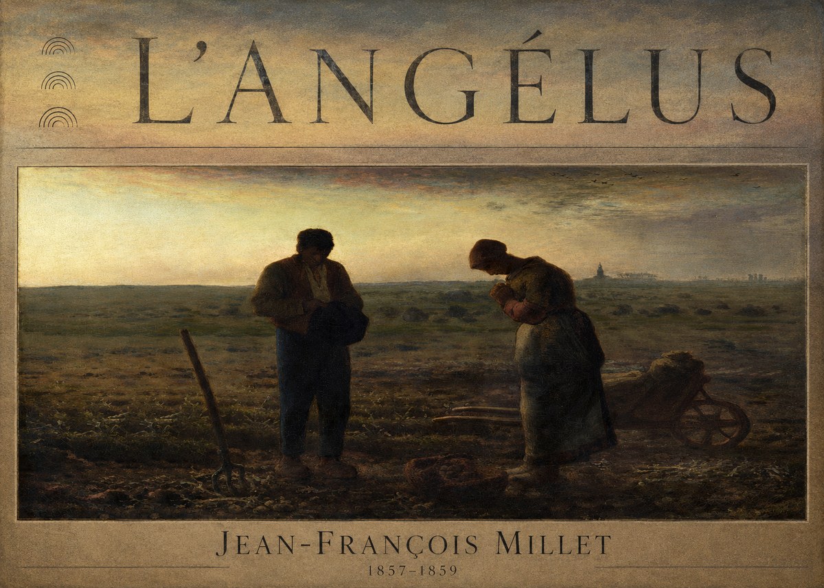 Jean-François Millet L'angélus III No6 - Poszter