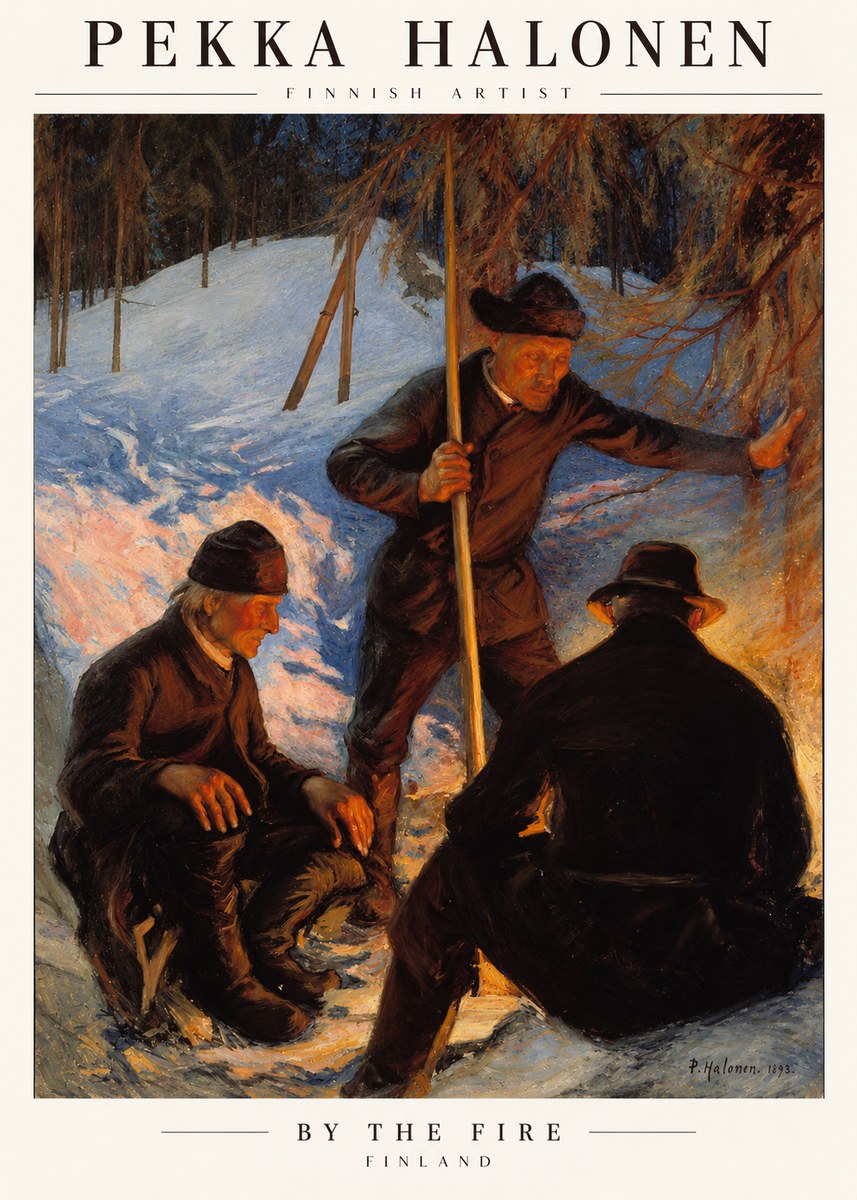 Pekka Halonen By the Fire No1 - Poszter