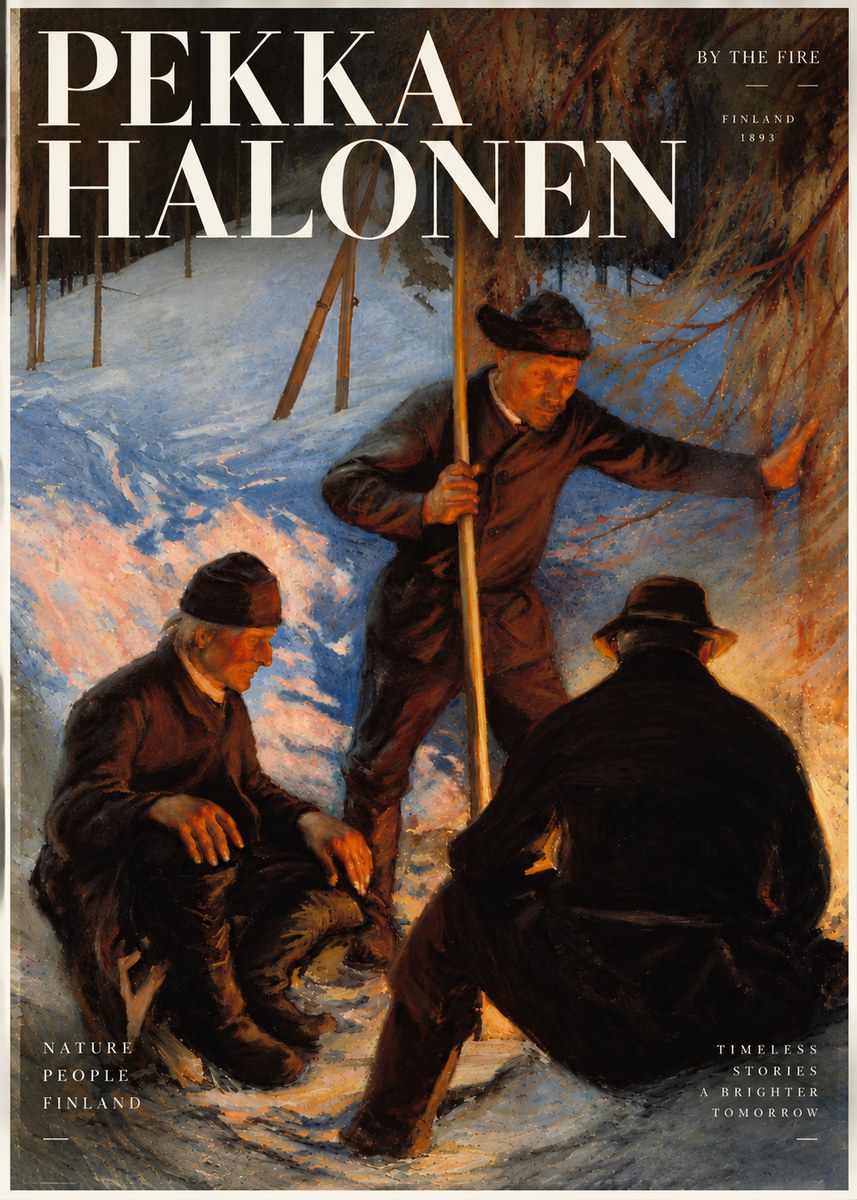 Pekka Halonen By the Fire No4 - Poszter