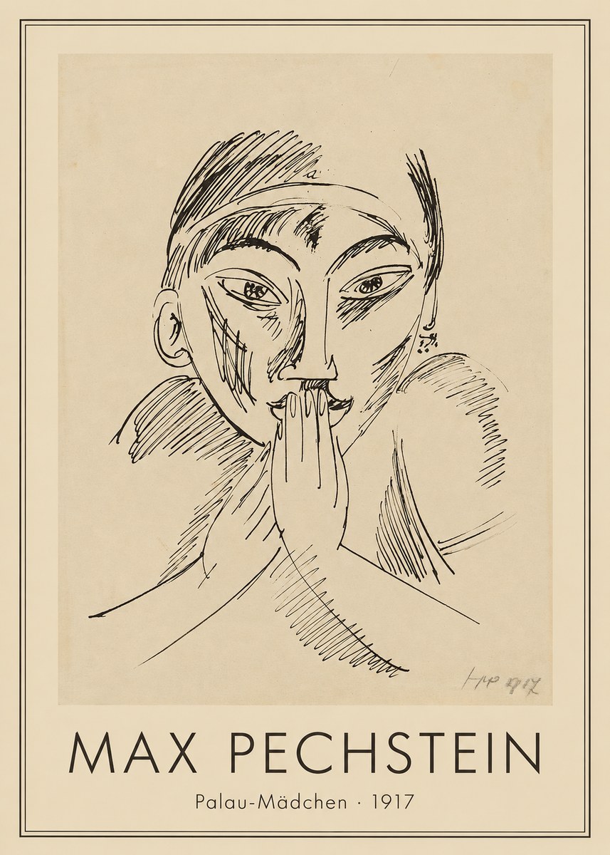 Max Pechstein Palau-mädchen No1 - Poszter
