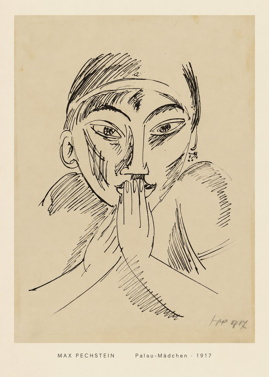 Max Pechstein Palau-mädchen No4 - Poszter