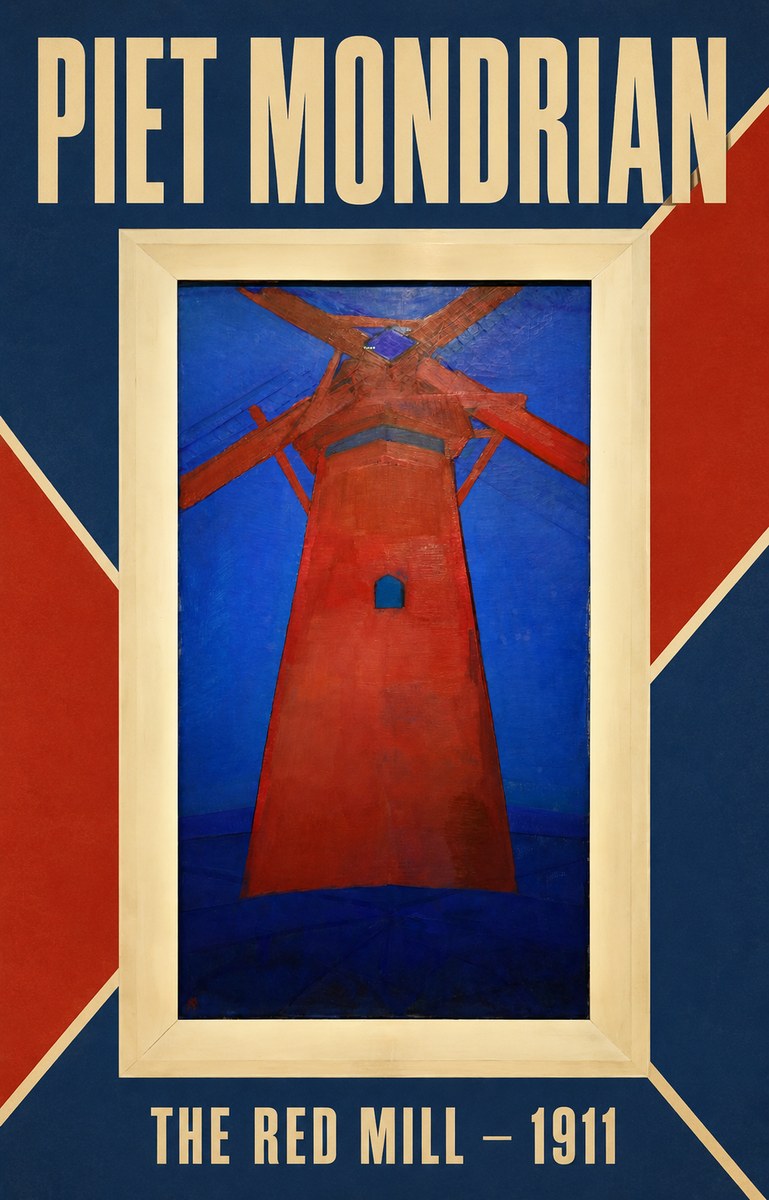 Piet Mondrian The Red Mill No3 - Poszter