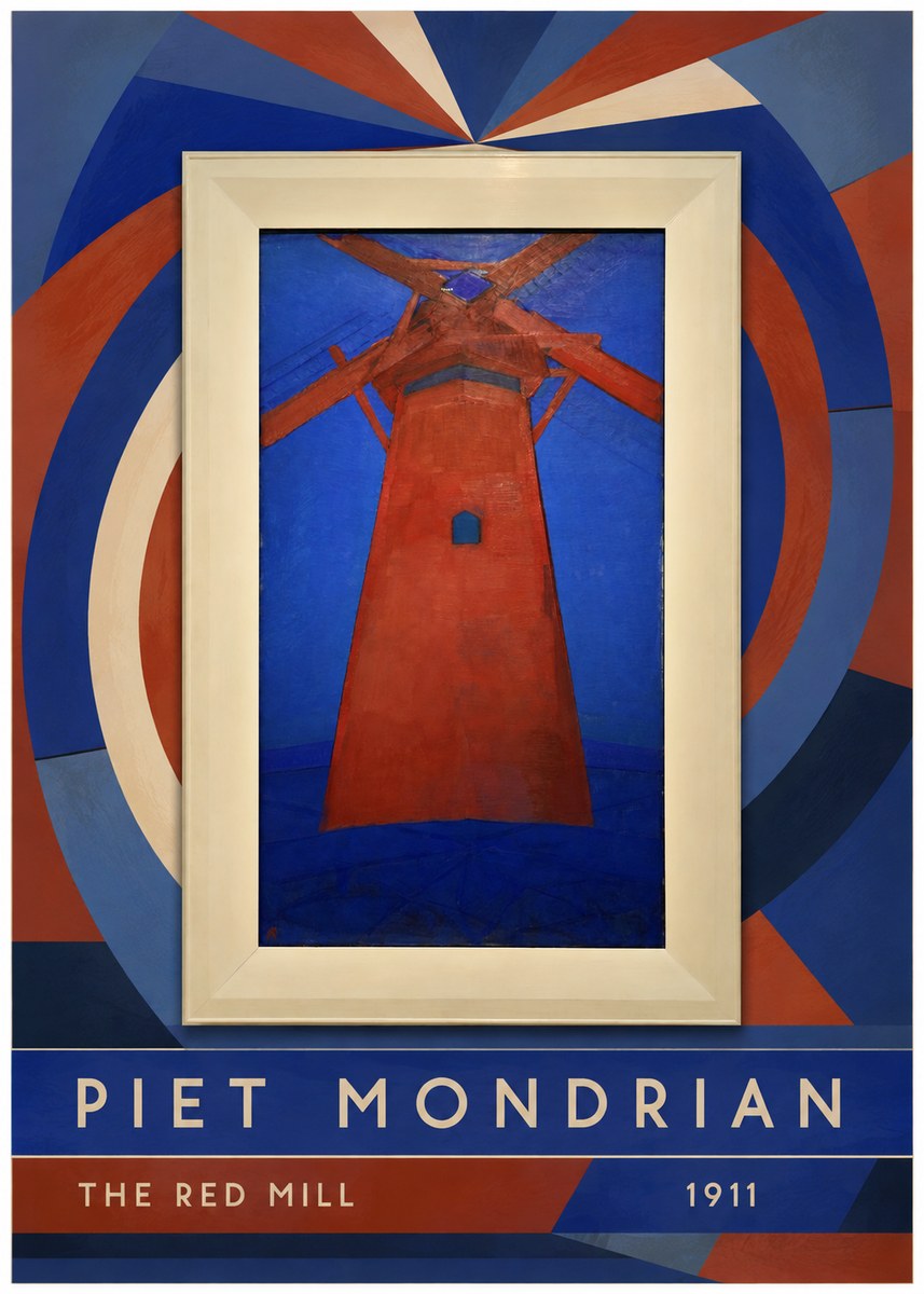 Piet Mondrian The Red Mill No6 - Poszter