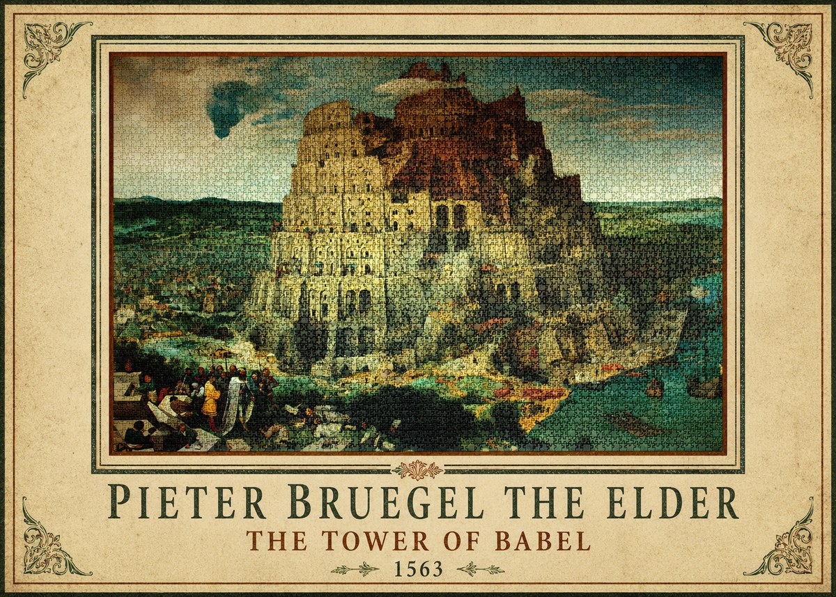 Pieter Bruegel The Tower of Babel XV No1 - Poszter