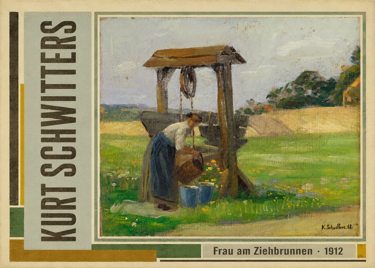 Kurt Schwitters Frau Am Ziehbrunnen No4 - Poszter
