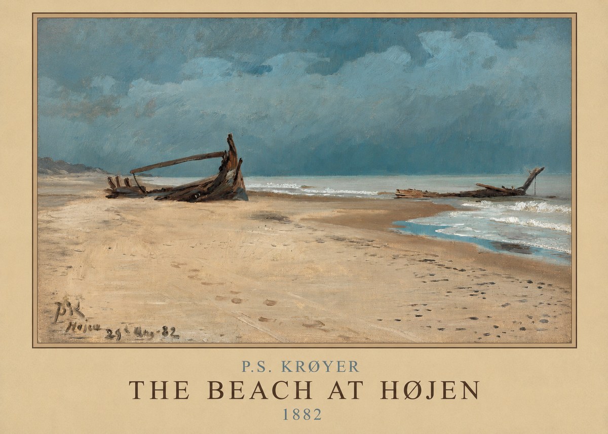 P.S. Krøyer The Beach at Højen No1 - Poszter