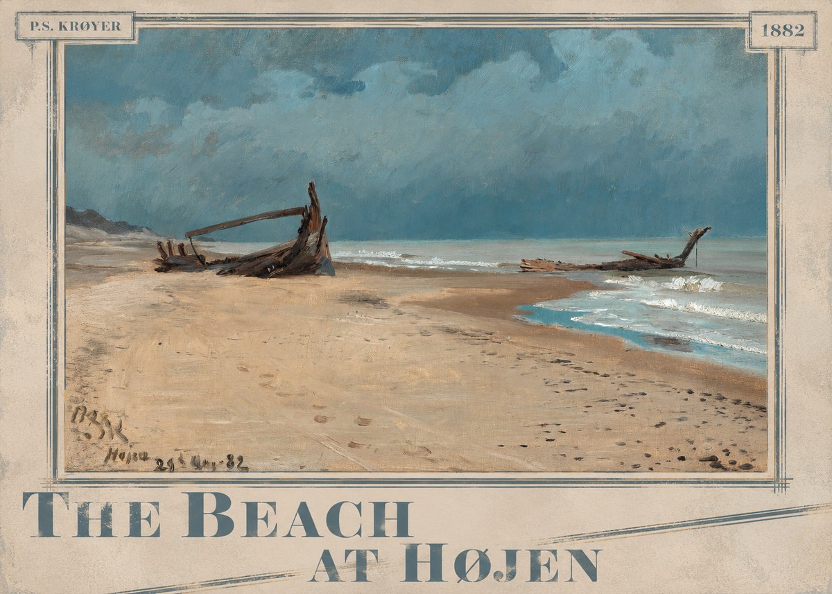 P.S. Krøyer The Beach at Højen No5 - Poszter