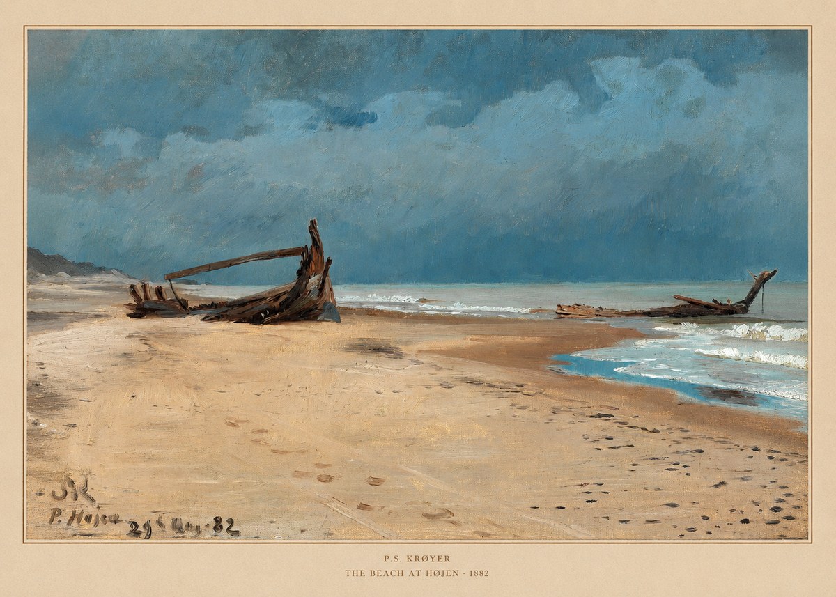 P.S. Krøyer The Beach at Højen No6 - Poszter