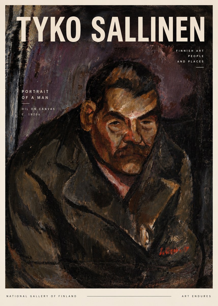 Tyko Sallinen Portrait of a Man V No5 - Poszter