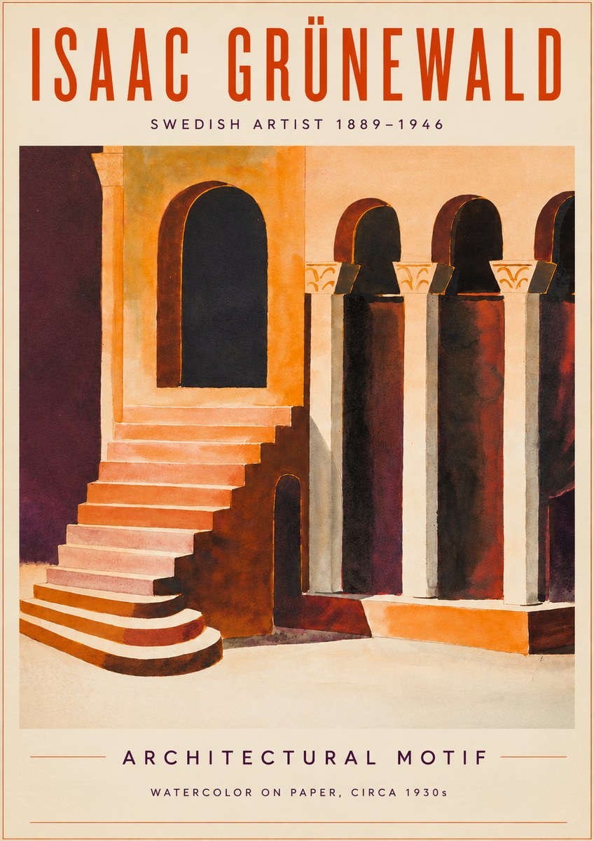 Isaac Grünewald Architectural Motif III No3 - Poszter