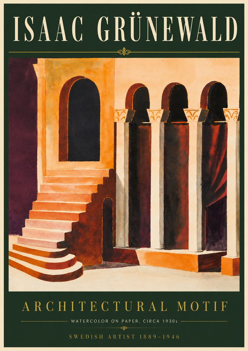 Isaac Grünewald Architectural Motif III No6 - Poszter