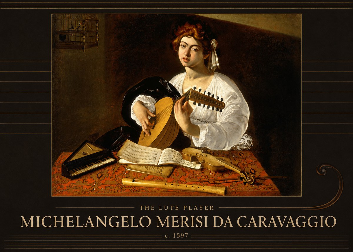 Michelangelo Merisi da Caravaggio The Lute Player No3 - Poszter