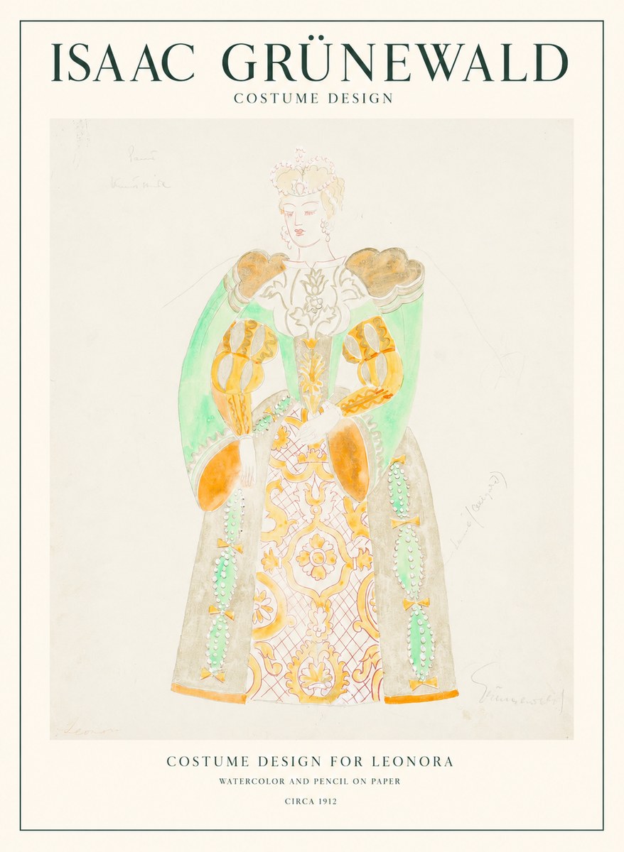 Isaac Grünewald Costume Design for Leonora No1 - Poszter