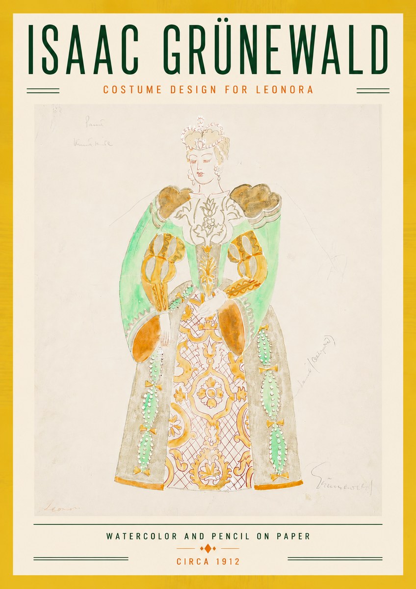 Isaac Grünewald Costume Design for Leonora No6 - Poszter