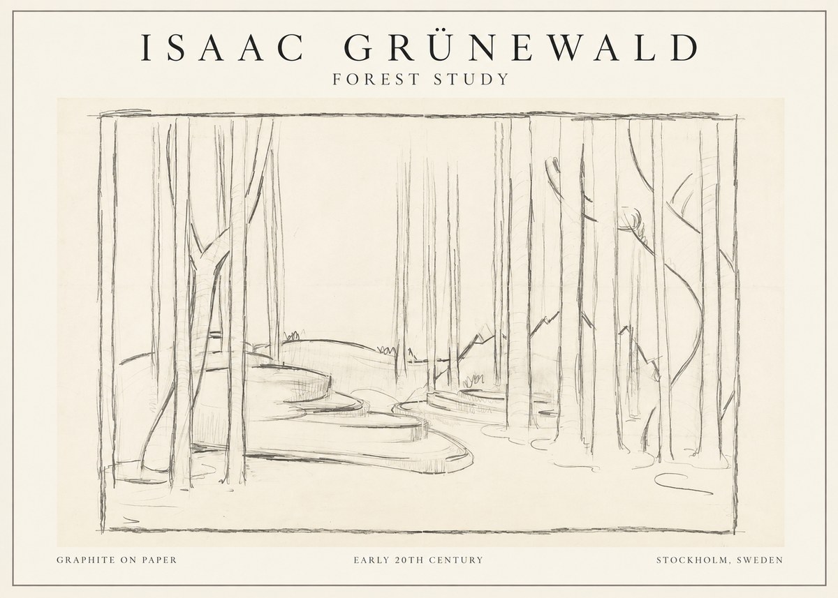 Isaac Grünewald Forest Path No2 - Poszter