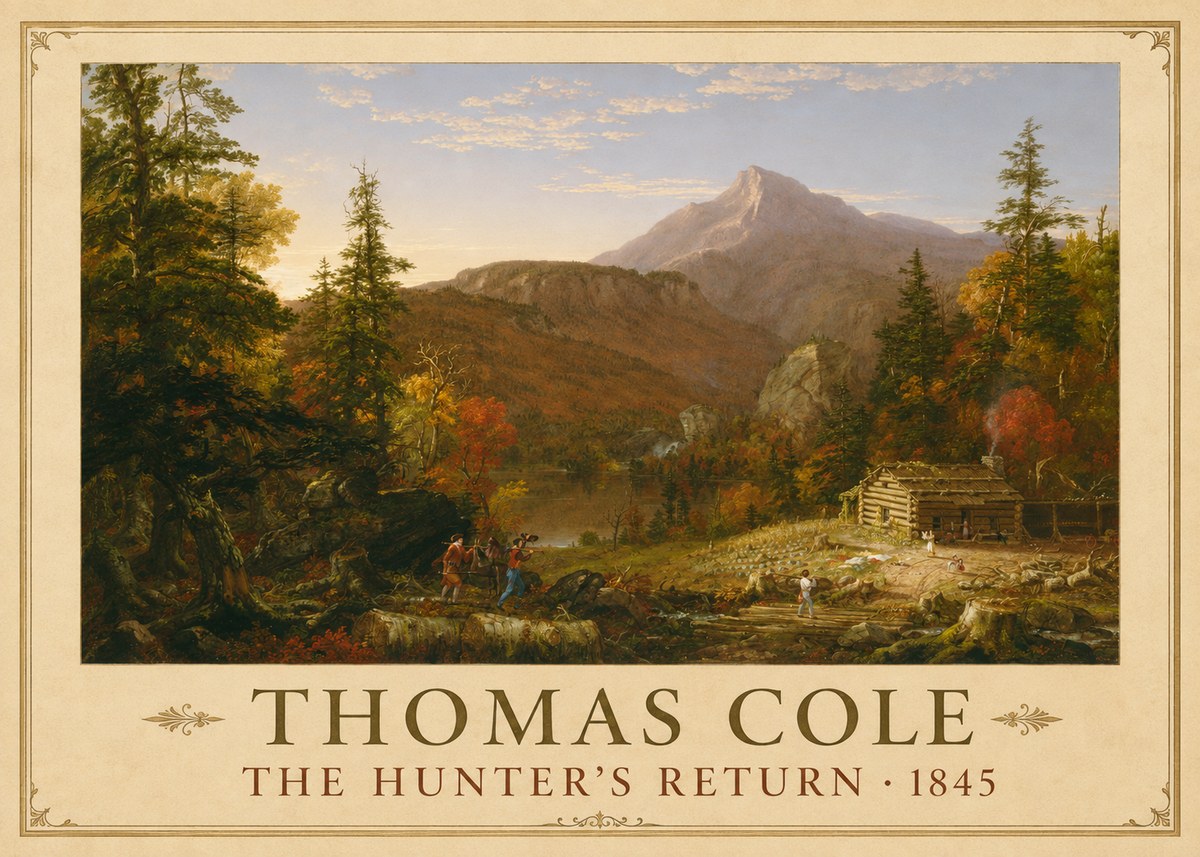 Thomas Cole The Hunter's Return II No1 - Poszter