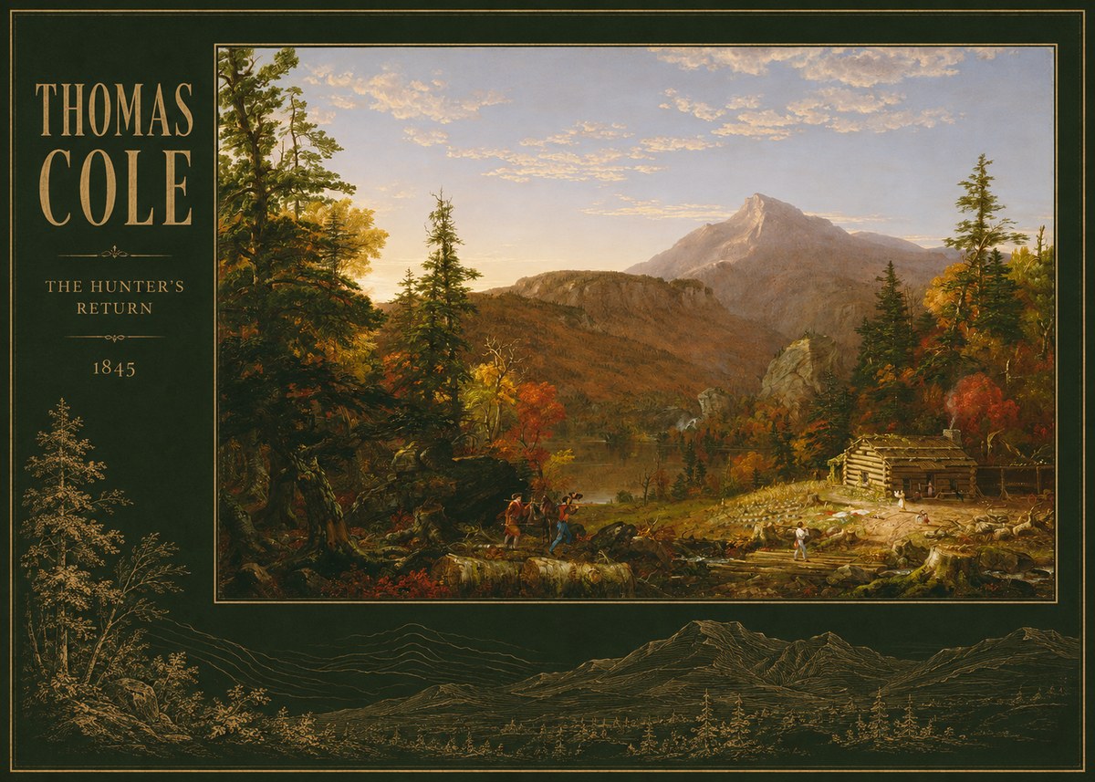 Thomas Cole The Hunter's Return II No2 - Poszter