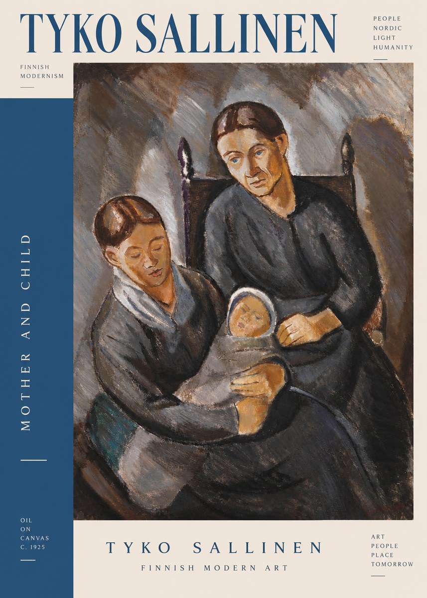 Tyko Sallinen Mother and Child No4 - Poszter